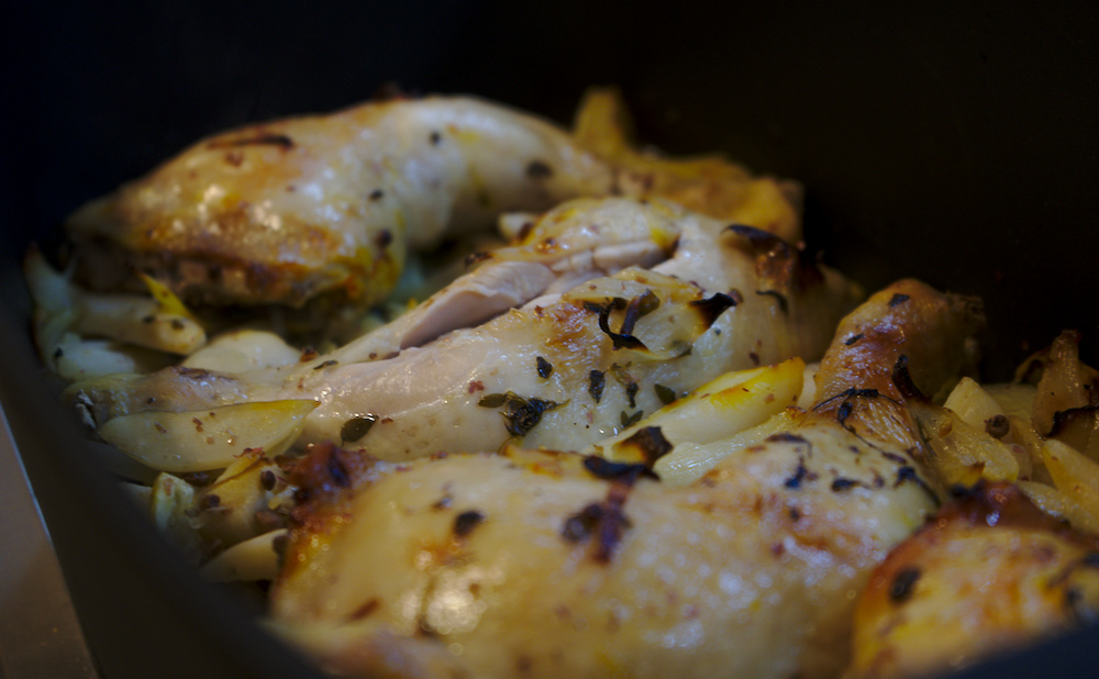 Hähnchen mit Topinambur
