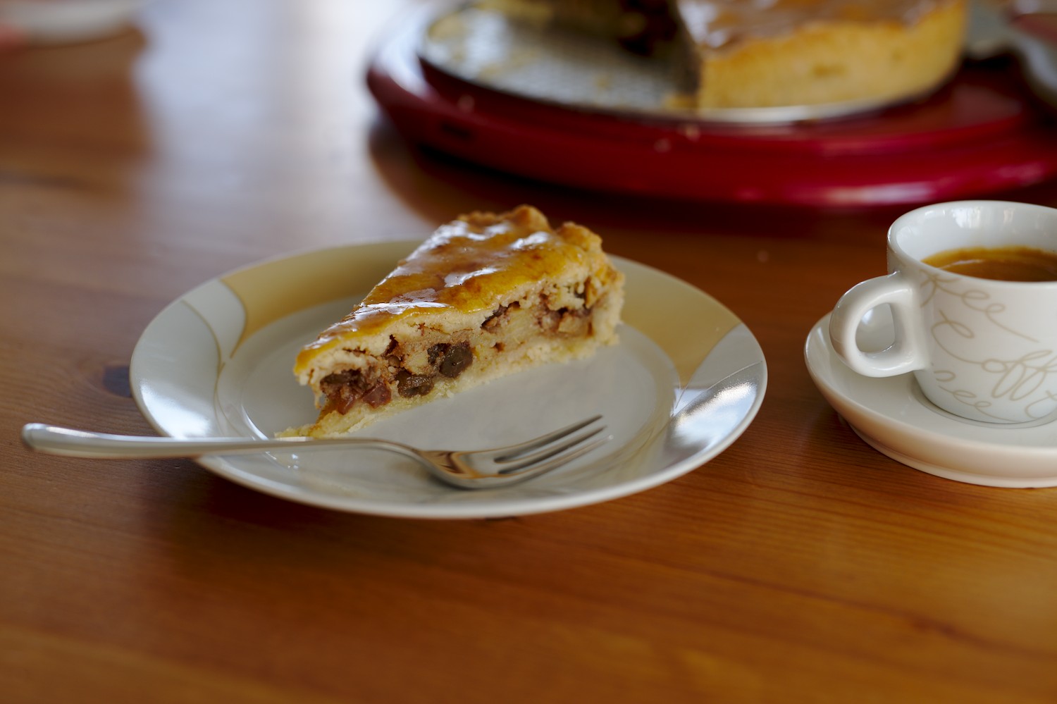 Gedeckter Apfelkuchen