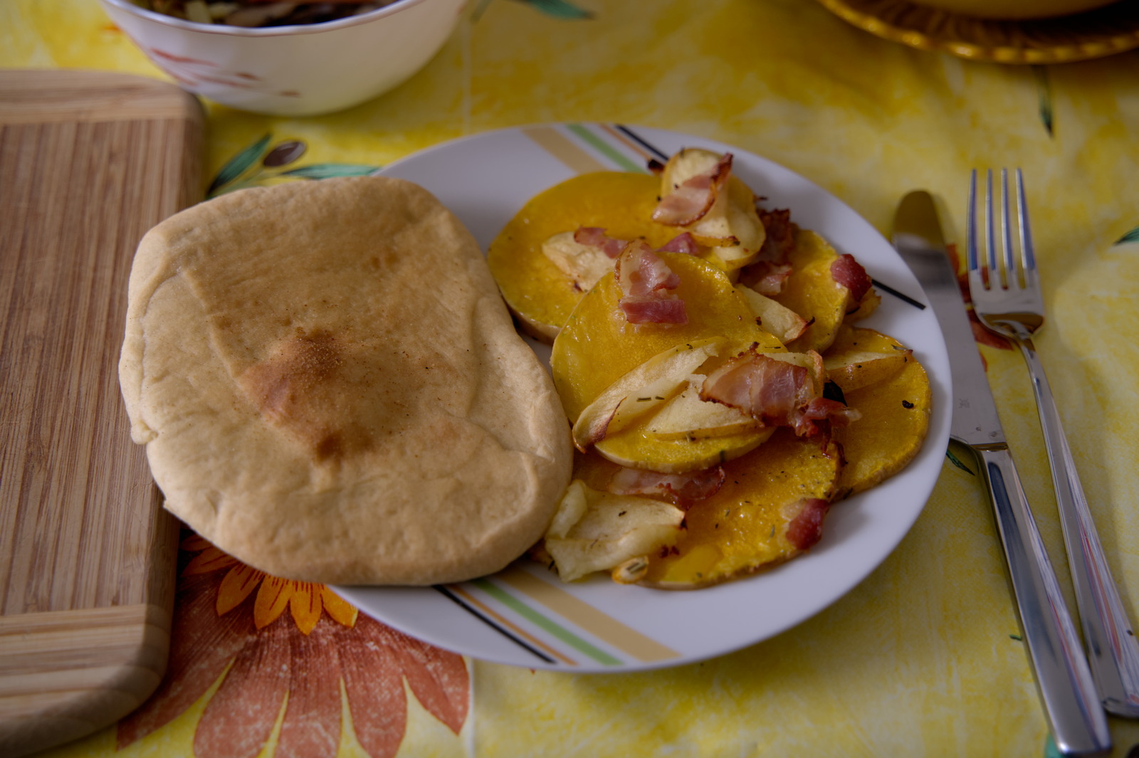 Butternuß-Kürbis mit Bacon